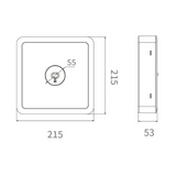 EM Series 3W black surface mounted emergency LED Spitfire light