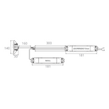 EM Series 3W black emergency LED Spitfire light