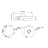 PT5 Series LED Poletops - Product Dimensions