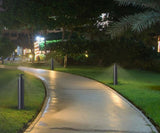 Integrated Power-LED Bollard-mounted along pathway