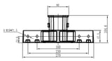CF Series Pole Bracket Adaptor - dimensions