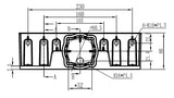 CF Series Pole Bracket Adaptor - 60mm - Integrated Power