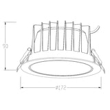 DLA2-series-25W-downlight-dimensions