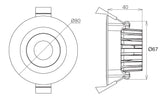 DLA Low Glare Series LED Downlight - 8W