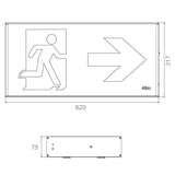 EL Series Jumbo LED Exit Light 48M - 5W