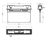 exit blade recess mounting kit dimensions