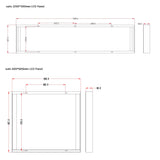 PB Series surface frame dimensions