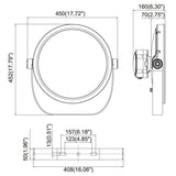 Premiere-Series-150W-LED-floodlight-dimensions