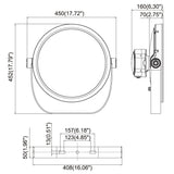 Premiere-Series-150W-LED-floodlight-dimensions