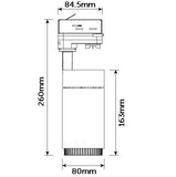 TRS25BK4KD01 25W tracklight spotlight-dimensions