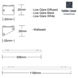 TebBar Linear dimensions - Integrated Power
