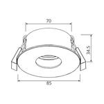 DLM Series LED Fixture Trim Dimensions