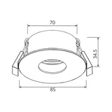 DLM Series LED Fixture Trim Dimensions