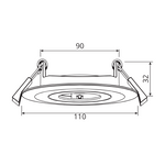DLM Series LED Fixture Trim Dimensions