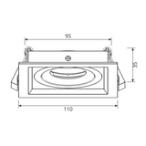 DLM Series LED Fixture Trim Dimensions