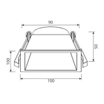 DLM Series LED Fixture Trim Dimensions