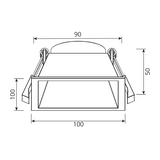 DLM Series LED Fixture Trim Dimensions