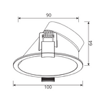 DLM Series LED Fixture Trim Dimensions