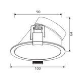 DLM Series LED Fixture Trim Dimensions