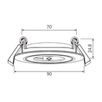 DLM Series LED Fixture Trim Dimensions