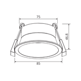 DLM Series LED Fixture Trim Dimensions
