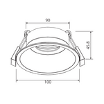 DLM Series LED Fixture Trim Dimensions