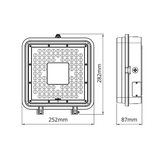 CA Series led surface canopy dimensions