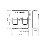 CBU TED trailing dimmer dimensions