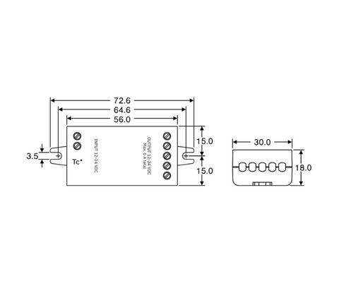 Casambi PWM4 Four Channel Dimmer– Integrated Power