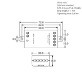 PWM4 4 channel dimmer dimensions