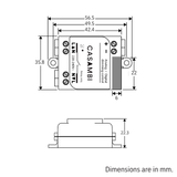 CBU-ASD Casambi dimmer dimensions