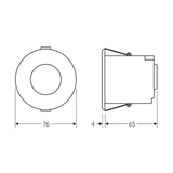 Casambi flush mounted PIR motion sensor dimensions