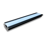 Curved black recessed extrusion