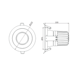 DLA Low Glare Series LED Downlight - 13W - Integrated Power