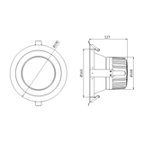 DLA Low Glare Series LED Downlight - 25W - Integrated Power