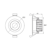 DLA Series LED dimensions 5W