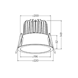 Smart Casambi-compatible DLI Series 30W low-glare IC-4 compliant LED downlight