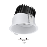 DLI Series LED Low Glare LED Downlight with IC-4 specifications and power selectable options in a 15° model