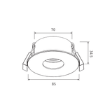 DLM Series LED Fixture Trim Dimensions