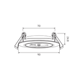 DLM Series LED Fixture Trim Dimensions