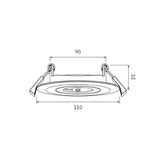 DLM Series LED Fixture Trim Dimensions