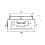 DLM Series LED Fixture Trim Dimensions