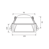 DLM Series LED Fixture Trim Dimensions