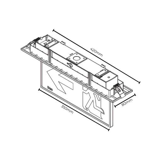 EB Series LED Exit Blade 3W - Recess Mounting Kit– Integrated Power