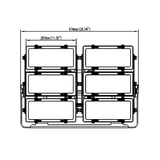 FLC Series High Output Floodlight - 1200W - Integrated Power