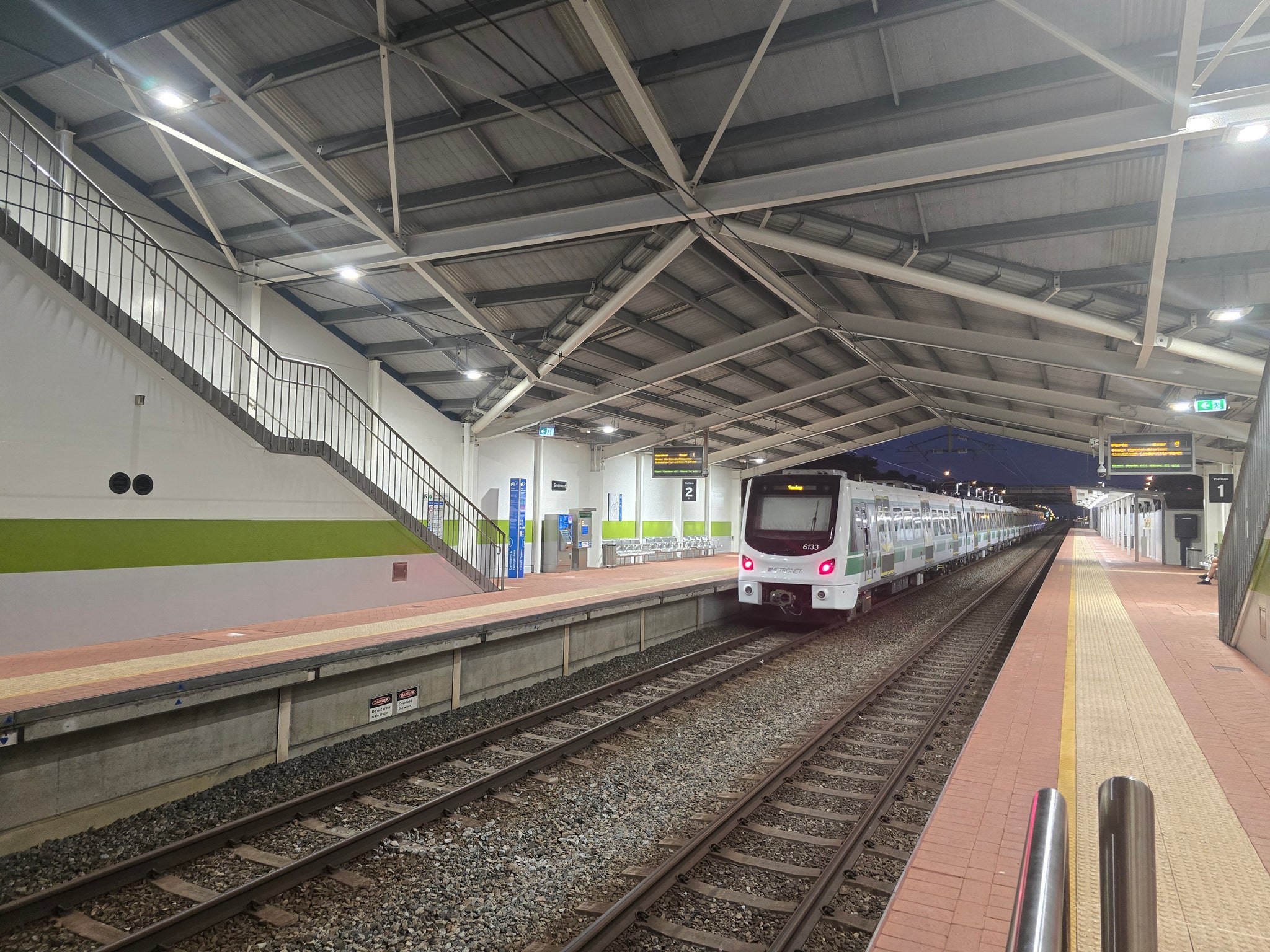 Greenwood Train Station illuminated by the CAB Series