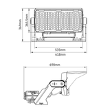 HF2 Series Floodlight Dimensions