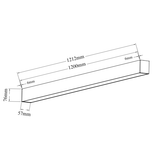 LB Series 2 LED Linear Batten Dimension Drawing 1200mm