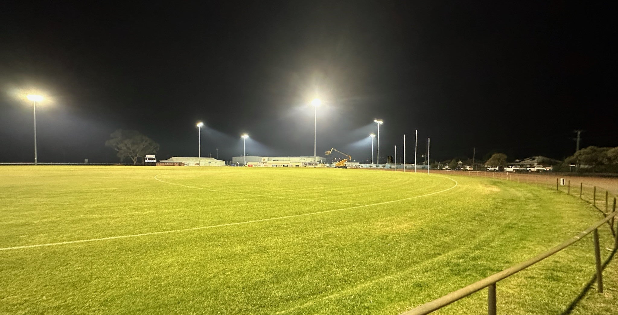 Narrogin Football Oval illuminated with Optic Pro Series LED sports floodlights 
