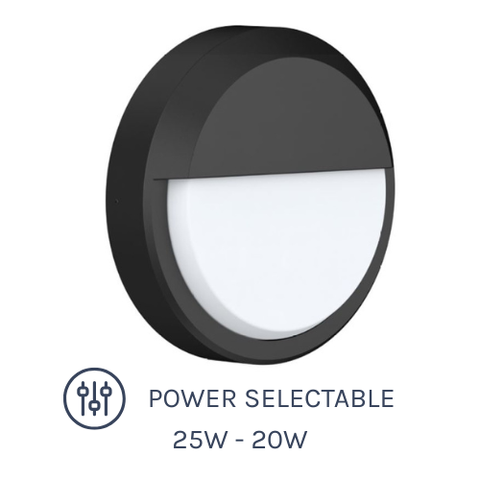 OYB Series IK10 LED Bulkhead with an eyelid 25W with Power Selectable options